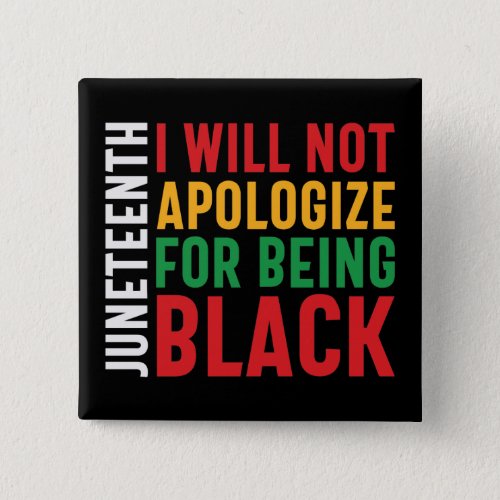 African American black pride Juneteenth Button