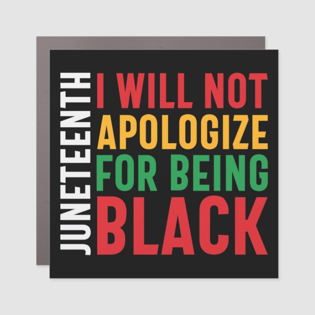 African American black pride Juneteenth  Car Magnet (Front)