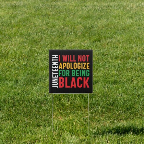 African American black pride Juneteenth  Sign