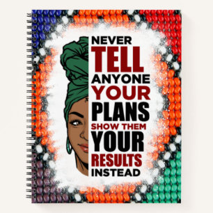 African American Black Queen Melanin Sista Shopp Notebook
