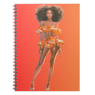 African American Black Queen Melanin Sista Shopp Notebook