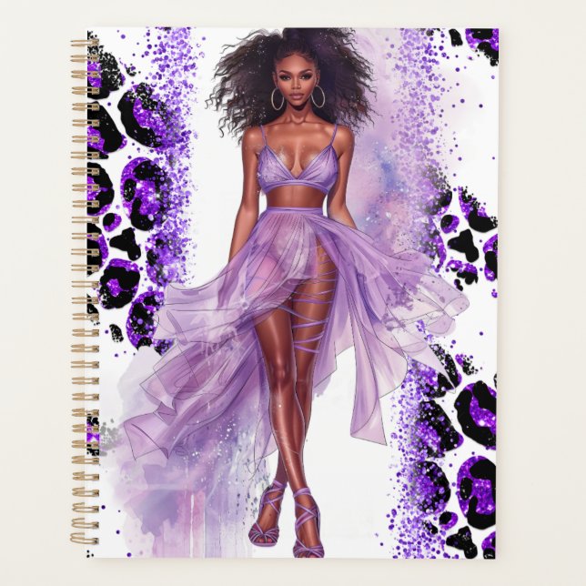 African American Black Queen Melanin Sista Shopp Planner (Front)