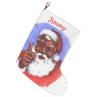 African American Santa Claus Black Christmas Kitchen Towel, Zazzle