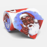 African American Black Santa Claus Christmas Neck Tie