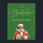 African American Black Santa Claus Christmas Postcard<br><div class="desc">The "Santa's Joyful Spirit" collection brings a unique and festive design,  celebrating diversity during the Christmas season. Featuring a joyful Black Santa Claus,  this collection adds a heartwarming and inclusive touch to holiday traditions. Spread holiday cheer with this design that honors representation and the magic of Christmas for all.</div>