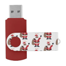 African American Black Santa Claus USB Flash Drive