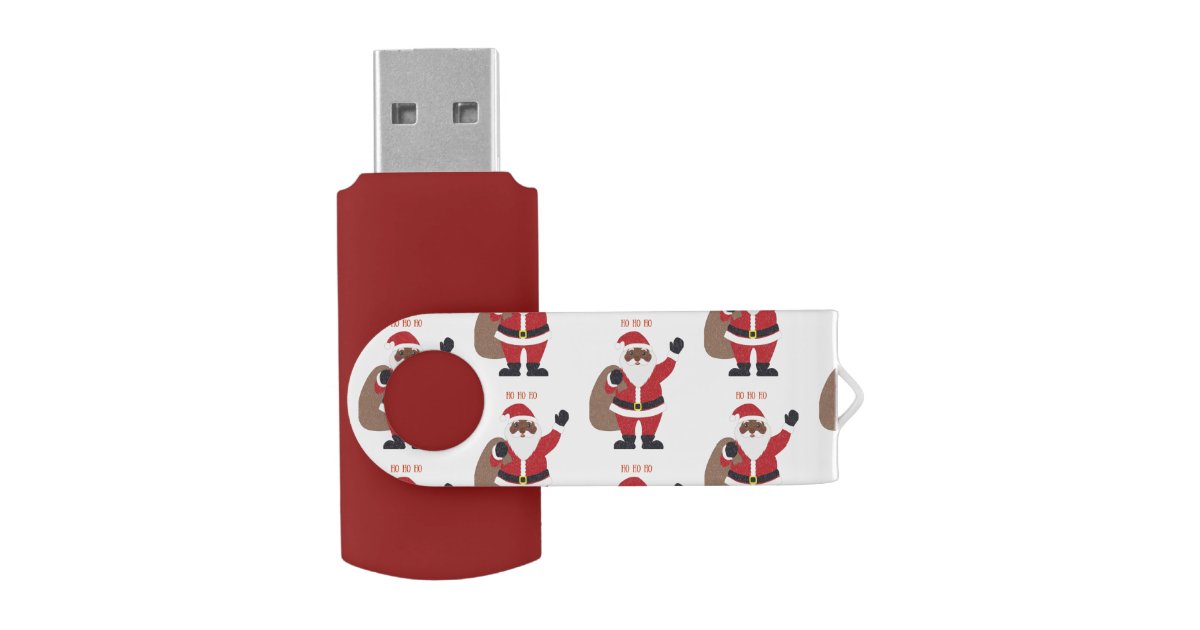 African American Black Santa Claus USB Flash Drive | Zazzle