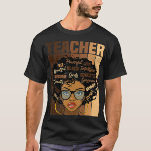 African American Black Teacher Retro Black History T-Shirt
