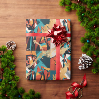 African American Black Urban Men Wrapping Paper