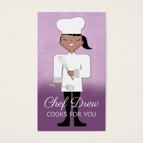 African American Black woman girl chef catering