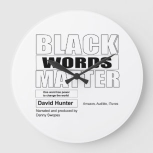 African American Black words matter Large Clock