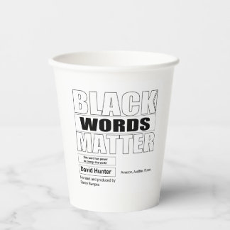 African American Black words matter Paper Cups