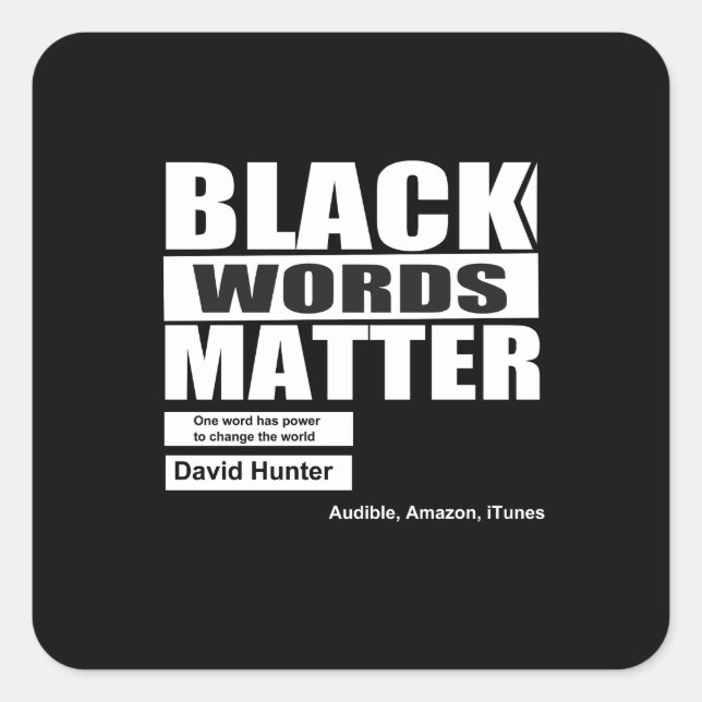 African American Black words matter Square Sticker (Front)