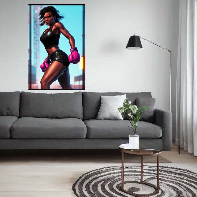 African American boxer | AI Art Poster (Creator Uploaded)