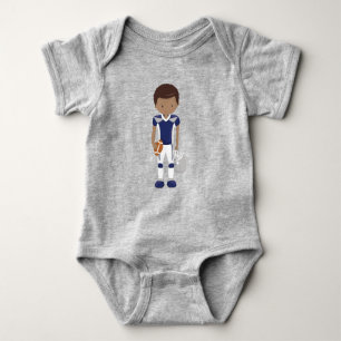 African American Boy, American Football, Rugby Baby Bodysuit