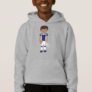 African American Boy, American Football, Rugby Hoodie