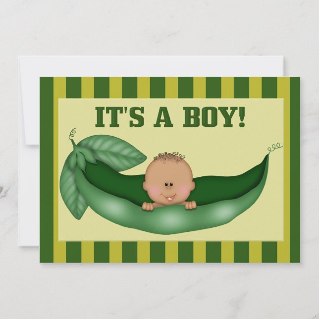 African American Boy Baby Shower Invitation (Front)