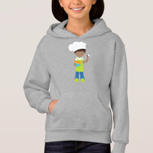 African American Boy Baking Baker Bakery Apron Hoodie