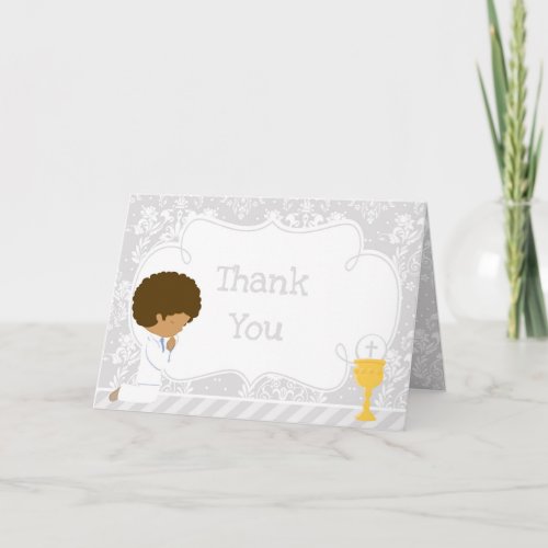 African American Boy First Communion  'Thank You'