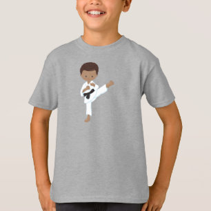 African American Boy, Karate Boy, Black Belt, Kata T-Shirt