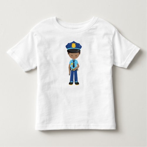 African American Boy Policeman Police Officer Toddler T_shirt