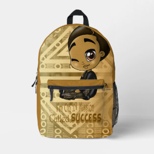 African American Boy Printed Backpack