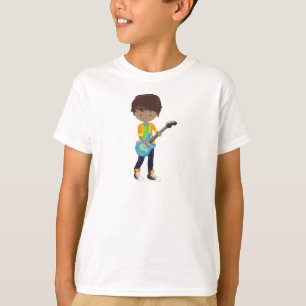 African American Boy, Rock Boy, Guitar Player T-Shirt