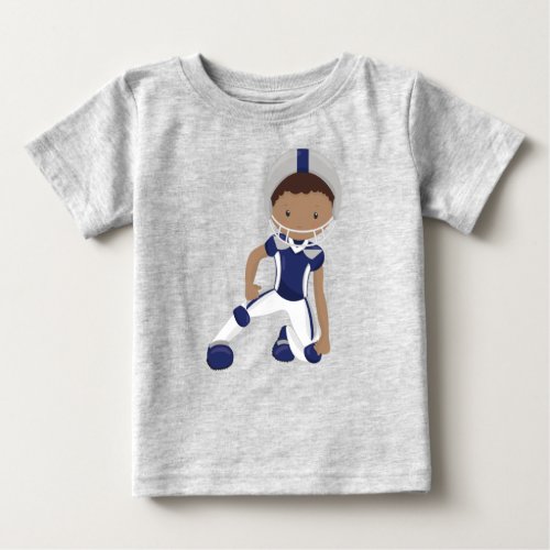 African American Boy Rugby American Football Baby T_Shirt