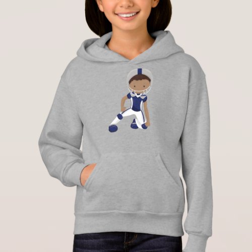 African American Boy Rugby American Football Hoodie