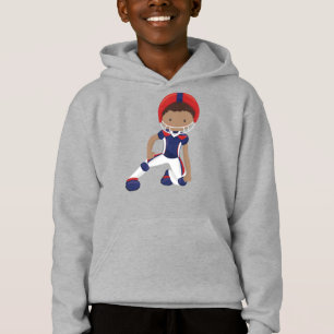 African American Boy, Rugby Player, Team Sport Hoodie