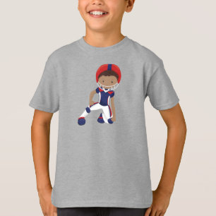 African American Boy, Rugby Player, Team Sport T-Shirt