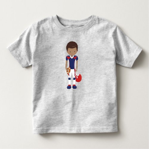 African American Boy Team Sport Rugby Player Toddler T_shirt