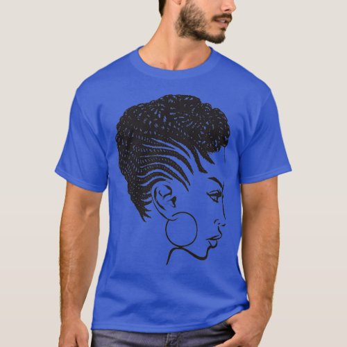 African American Braids Hairstyle Black Woman Beau T_Shirt