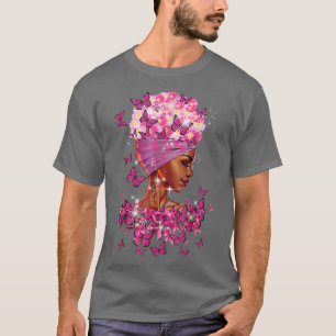 African American Breast Cancer Awareness Black Wom T-Shirt