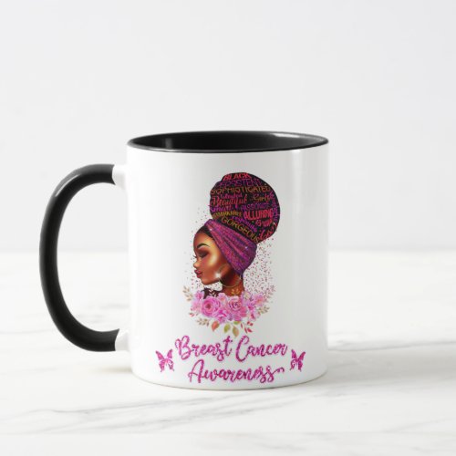 African American Breast Cancer Awareness Woman Mug