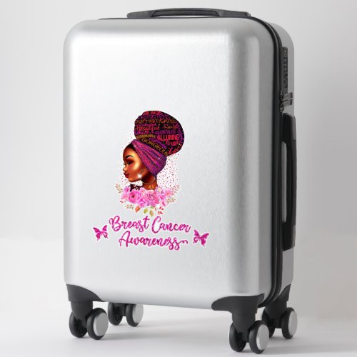 African American Breast Cancer Awareness Woman Sti Sticker