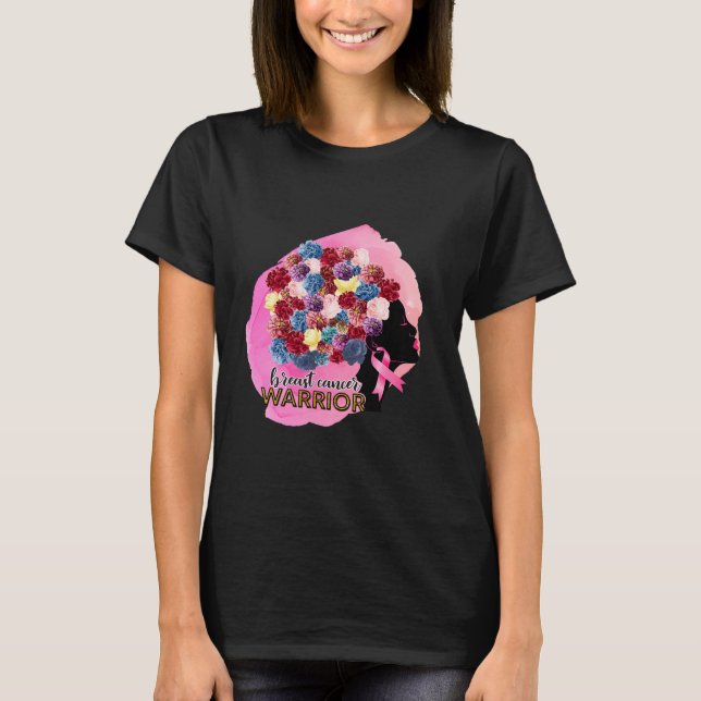 African American Breast Cancer Warrior Survivor T-Shirt (Front)