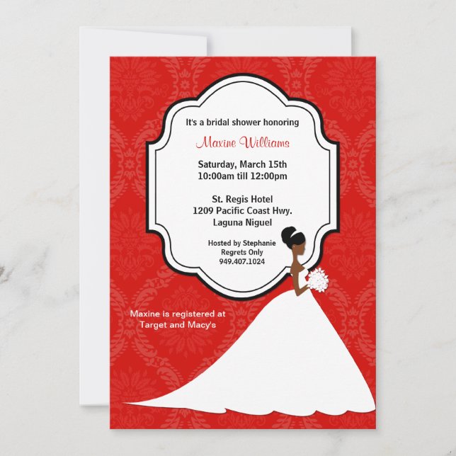 African American Bridal Shower Invitation (Front)