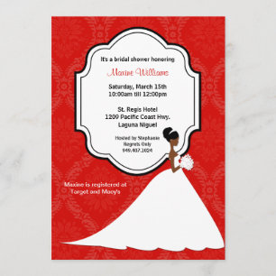 African American Bridal Shower Invitation