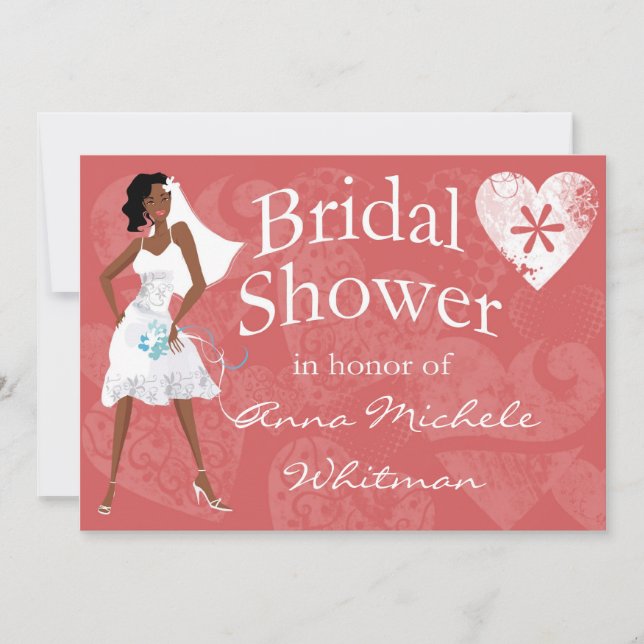 African American Bridal Shower Invitation (Front)