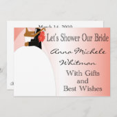 African American Bridal Shower Invitation (Front/Back)