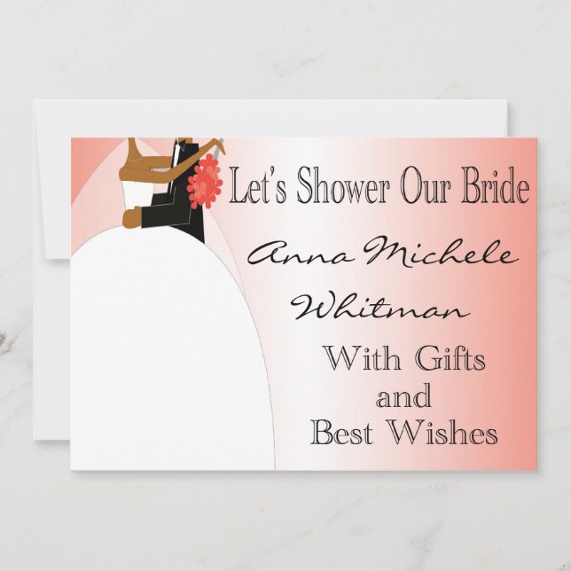 African American Bridal Shower Invitation (Front)