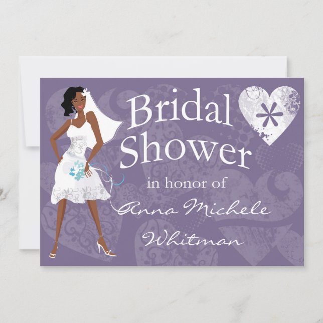 African American Bridal Shower Invitation (Front)