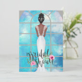 African American Bridal Shower Invitation (Standing Front)
