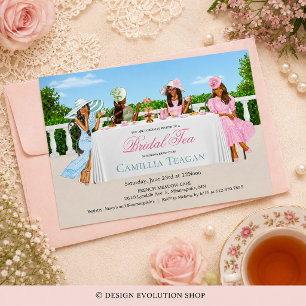 African American Bridal Tea Party Invitation
