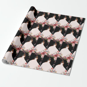 African American Bride Bridal Shower Gift Wrap