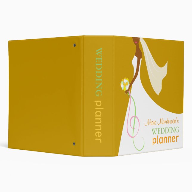 African American Bride - Wedding Planner Binder (Background)
