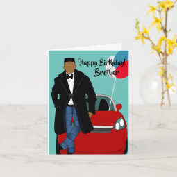 African American Brother Birthday Card | Zazzle