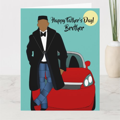 African American Brother Fathers Day Card