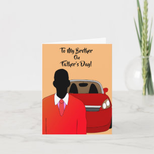 African American Brother Father's Day Suit & Tie Card